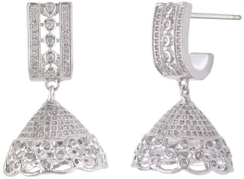 Chopra 925 Sterling Silver Jumky., Main Stone : American Diamond