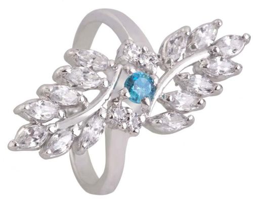 Chopra 925 STERLING SILVER RING, Main Stone : american diamond