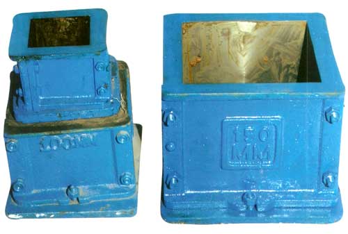 Cast Iron Polished Concrete Cube Moulds, Color : Blue 15x15x15 For Construction Testing Labs