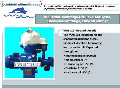 Alfa Laval Centrifuge Oil Separator