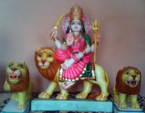 Marble Durga Statue, For Temple, Interior Decor, Office, Home, Gifting, Garden, Certification : CE Certified