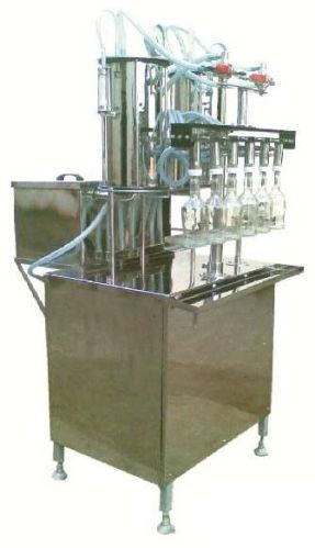 Electric Semi Automatic Bottle Filling Machine, Packaging Type : Grey