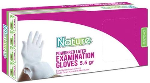 Nature Latex Powdered Examination Glove 5.5gr