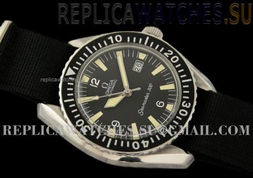 Omega Swiss Replica Watches Black Nato Style Strap Www.replicawatches.su