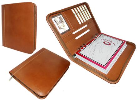Leather Portfolio A4, Packaging Type : brown