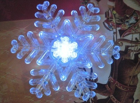 Free Shipping(300pcs) Hot LED Christmas Snowflakes,Lighted Christmas Decoration,Wholesale Fashion LED Christmas Snowflakes