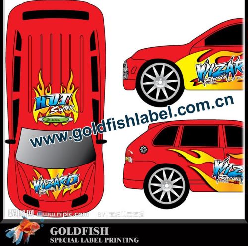 Art Paper Custom Self-adhesive Toy Car Stickers