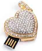 Necklace Heart Shape Jewelry Gift USB Flash Drive