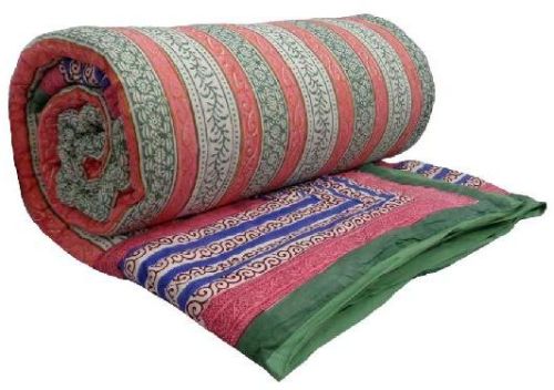 Jaipuri Pink Quilt Print BORDERLINE PINK In Soft Cotton Voile