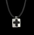 Texture Inlay Cross Pendant