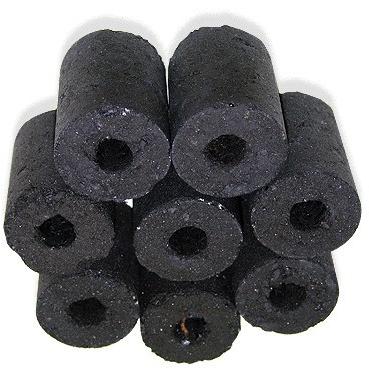 Coconut shell charcoal briquettes