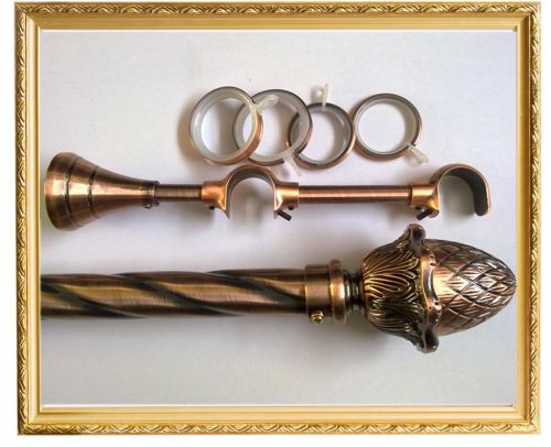 Ball Polished Metal Iron Curtain Rod For Home Decoration