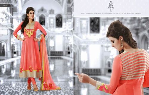 Bright Red Designer Heavy Embroidered Salwar Kameez