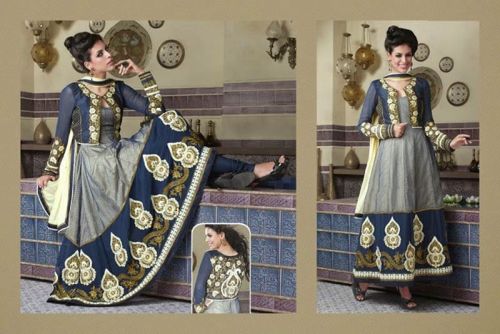 Legion Blue Colour Ethnic Designer Party Wear Anarkali Salwar Kameez