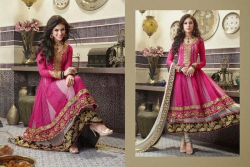 Magenta Colour Ethnic Party Wear Anarkali Salwar Kameez