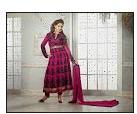 Magenta Colour Traditional Look Designer Party, Wedding Wear Attractive Long Anarkali Salwar Kameez
