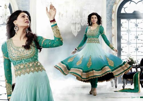 Anarkali Style Churidar Salwar Kameez