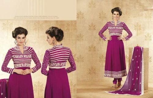 Ruby Designer Heavy Embroidered Salwar Kameez, Size : Customized Size 38 To 42