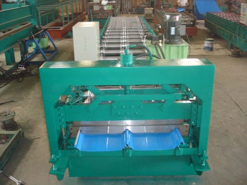 Glazed Tile Roll Forming Machine, Packaging Type : blue