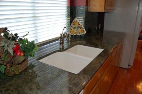 Tropical Green Brushed Finish Granite Slab