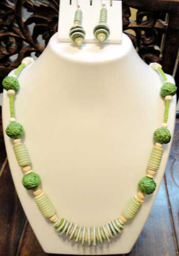 Jute Necklace Set : J-GW-BG03