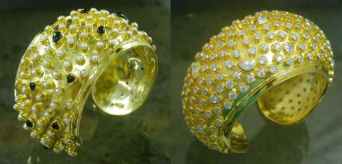 925 Sterling Silver Gold Vermeil Bangle