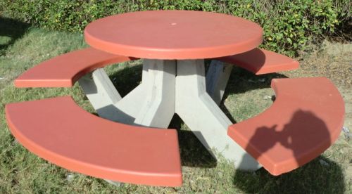 Concrete Garden Bench With Table