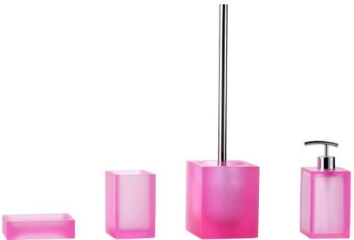Pure resin Transparent Purple Bathroom Set, Packaging Type : pink