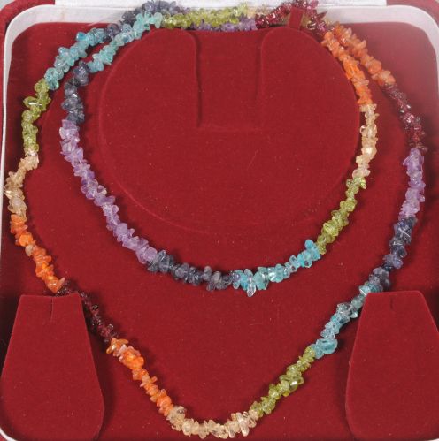 Chakras Uncut Necklace - 7, Color : Mix