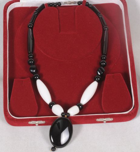 Black Onyx (Black & White) Necklace