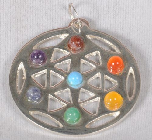 Chakras Round Pendant