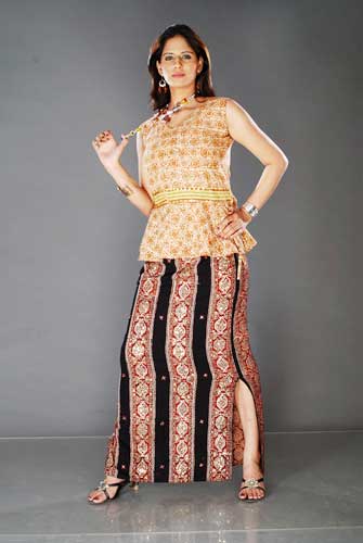 Designer Kurti & Skirt 001