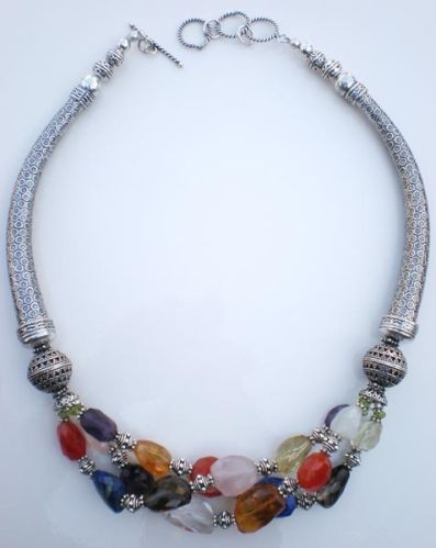 925 Starling Silver Natural Multi Colour Gemstone