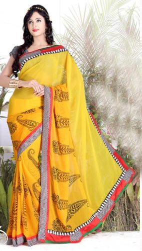 Faux Georgette Printed Saree