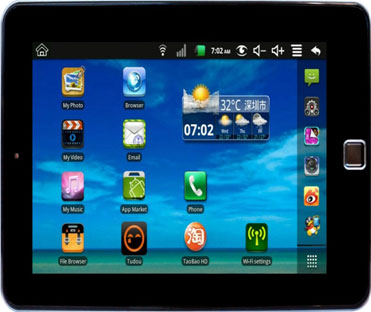 Tablet PC, Resolution : 600x1024 pixels