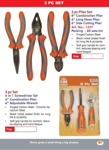 3 PC Plier Sets