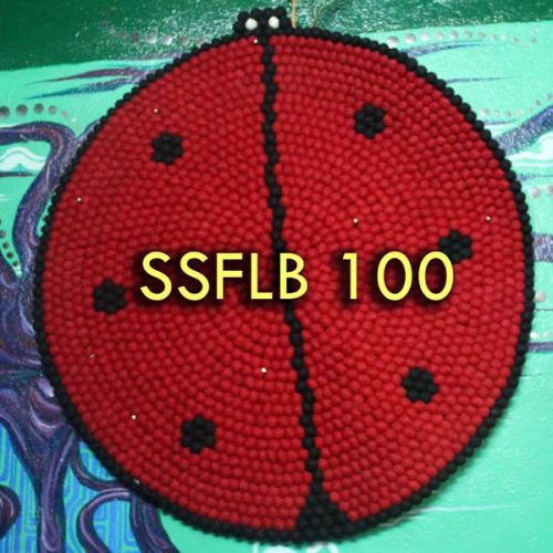 Lady Bug Felt Ball Rug 100 cm Round, Packaging Type : red, black