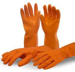 Safety Rubber Gloves, Packaging Type : Orange