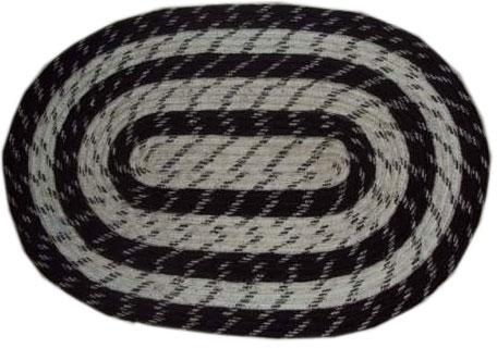 Rectangular Wool Braided Rug, Pattern : Plain, Printed