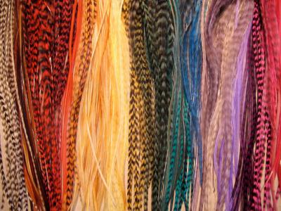 Beautiful Grizzly Rooster Feathers For Hair Extension