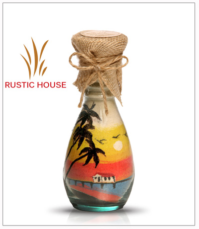 Rustic House Glass Sand Bottles, Brand Name : SandAndArt