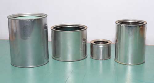 Round tin containers