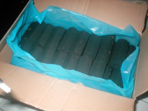 Coconut shell charcoal briquettes