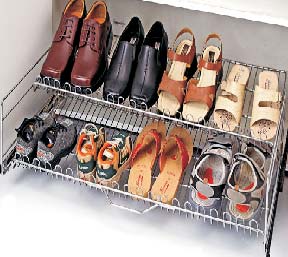 Aluminium 2 Tier Shoe Rack, Size : Multisizes