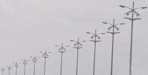 Polished Metal Octagonal Pole, For Road Lights, Technics : Hot Dip Galvanized