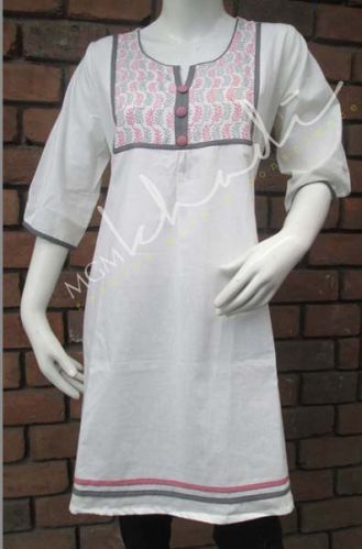 Khadi Cotton A Line Kurti