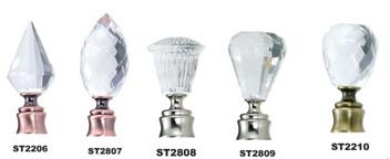Curtain Rod Crystal Finial St6-10