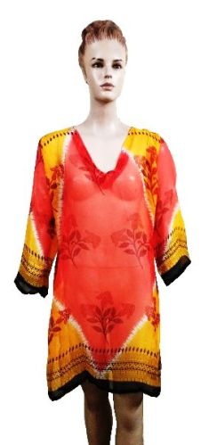 Chiffon Printed Kurti, Size : M, L, XL