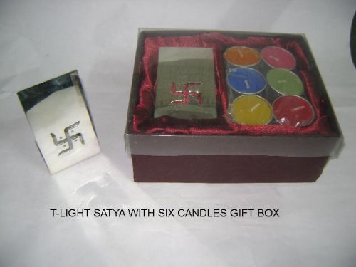 Brass Silver Plated T-light Candle Box