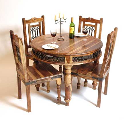 Polished Modern Wooden Dining Table with Chairs